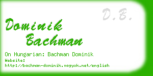 dominik bachman business card